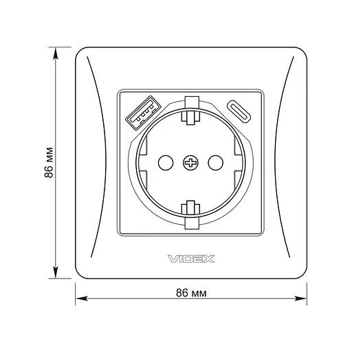 Розетка Videx VF-BNSK1GUC-SS - фото 5
