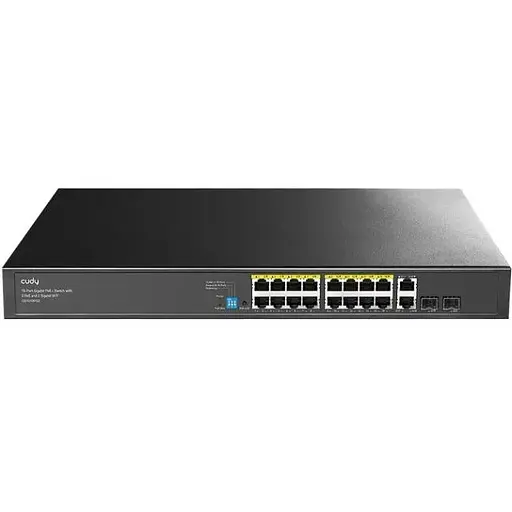 Комутатор Cudy GS1018PS2 16-Port Gigabit PoE+ Switch with 2 Uplink Gigabit Ports and 2 Gigabit SFP - фото 1