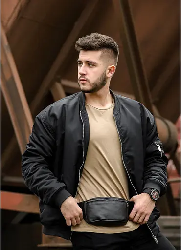 Чоловіча поясна сумка бананка Sambag 30,5х14 см 000148030 - фото 9