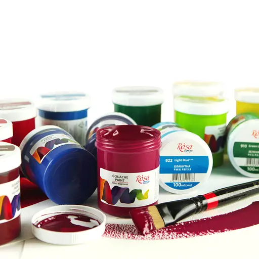 Краска гуашевая Белила титановые (901) 100 мл Rosa Studio [CD] - фото 6