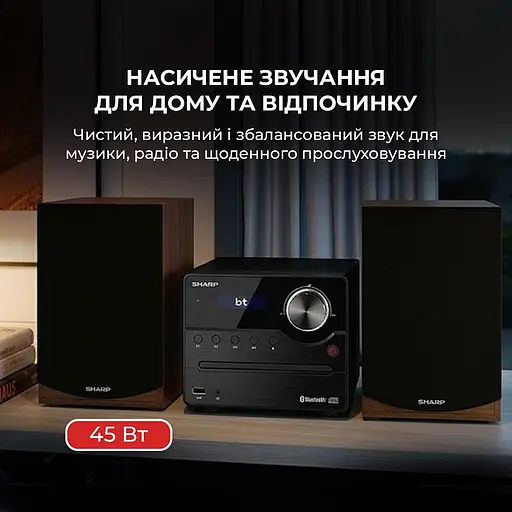 Музыкальный центр Sharp XL-B512(BR) Brown - фото 3