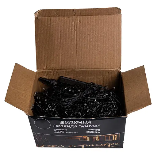 Новогодняя гирлянда уличная GarlandoPro 100 м 1000 LED с солнечной батареей черный провод Белый свет SB1000L100MBW - фото 3