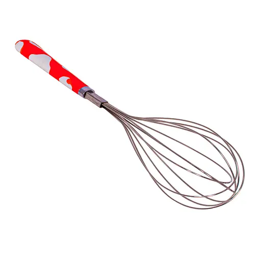 Венчик кухонный с керамической ручкой 29 см, Kitchen Master Красный 85768 - фото 1