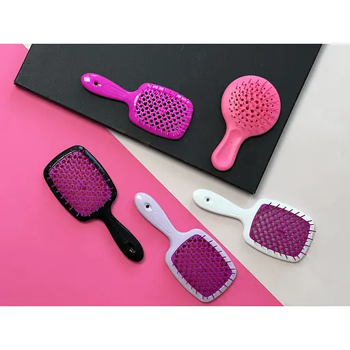 Щітка для волосся Janeke Superbrush Standard неоново-рожева - фото 4