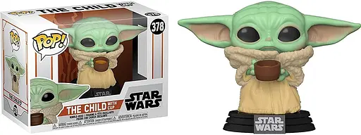 Фигурка Funko Pop Фанко Поп Мандалорец The Child with Cup Малыш Йода с чашкой 10 см SW BY 378