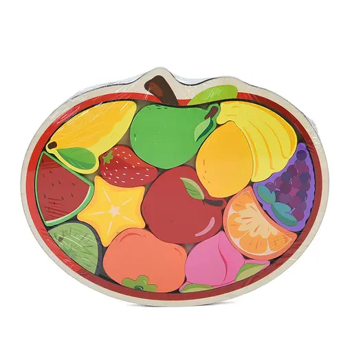 Дитячий дерев'яний пазл-вкладиш "Фрукти" Bambi MD 1500-6 - фото 1