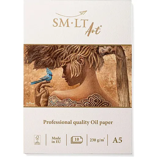 Склейка для масла SM-LT Art Pro Create 230 г/м² белая льняная бумага 10 листов - фото 1