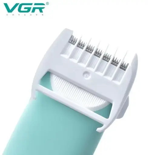 Безшумна машинка для стрижки дітей та немовлят VGR Baby V-151, Бездротовий тример 3 насадки з витяжкою - фото 8