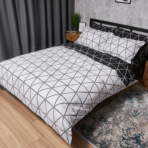 Комплект постільної білизни Moon&Star Бязь Gold Люкс Urban Chic King Size 220x240 наволочки 4х70х70 - фото 1