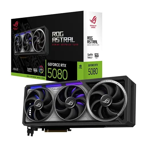 Відеокарта GF RTX 5080 16GB GDDR7 ROG Astral Asus (ROG-ASTRAL-RTX5080-16G-GAMING) - фото 1
