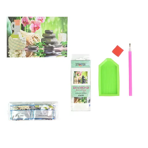 Алмазная мозаика Strateg ПРЕМИУМ Гармония и покой без подрамника размером 10х15 см (YAB28548) - фото 2