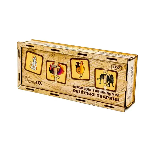 Дерев'яна головоломка "Свійські тварини" PuzzleOK Puz-37351, 40 елементів - фото 1