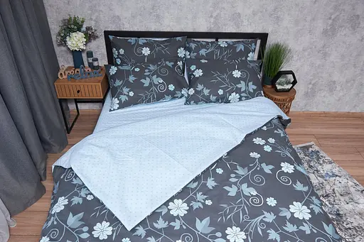 Комплект постельного белья Moon&Star Бязь Gold Люкс Cornflower King Size 220x240 наволочки 2х50х70 - фото 4