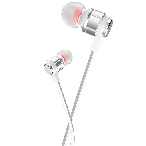 Проводные вакуумные наушники Hoco M85 Silver - фото 4