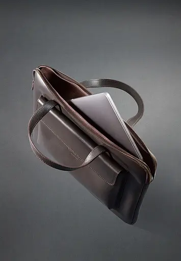 Кожаный чехол BlankNote с ручками и карманом для MacBook 16 Pro Темно-коричневый - фото 8