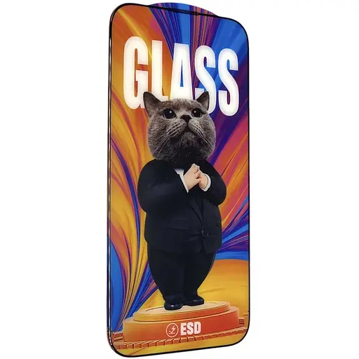 Захисне скло DK для Apple iPhone 16 Full Glue Cat ESD Anti-Dust 016168 black