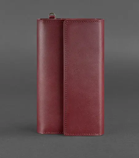 Кожаный клатч-органайзер (Тревел-Кейс) 5.1 бордовый - фото 1