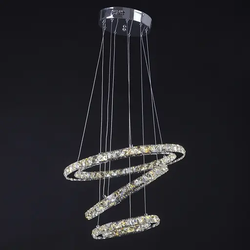 Люстра підвісна Brille кришталева LED 39W WW CH (BR-969S/3) - фото 2