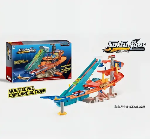 Трек 9988-61 с 3 машинками, мойкой и автоматическим подъемником - фото 2