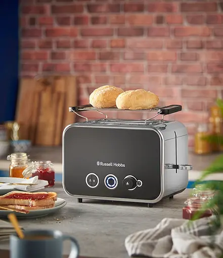 Тостер Russell Hobbs Distinctions 2-Slice 1670 Вт пластик підігрів розморозка чорний - фото 2