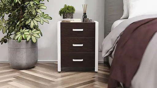 Тумба універсальна Ferrum-decor Вів'єн 3 50x41x40 білий ДСП Венге 16мм (FRD-106182)