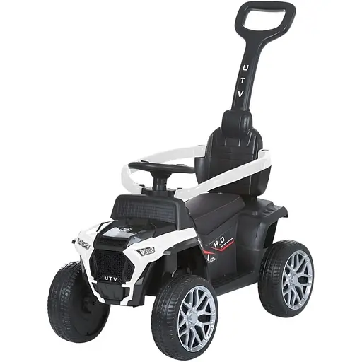 Каталка-толокар M 4802EL-1, пластик, метал, до 23 кг, MP3, USB, Bluetooth, індикатор батареї, білий
