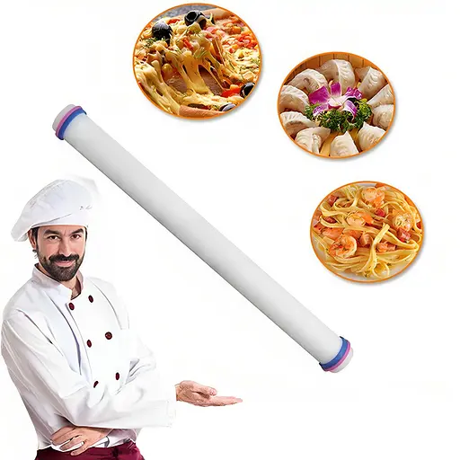 Скалка акриловая для теста и мастики с ограничителями толщины раскатки 40 см, Yu Xin 85473 - фото 2