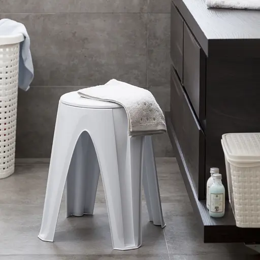 Табурет пластиковий Girotondo 35x35x45,5h, білий - фото 3