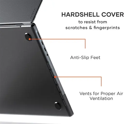 Чехол-накладка Clear Shell для Ale MacBook ro 16.2 (A2485/A2780/A2991/A3403/A3186) Черный - фото 2