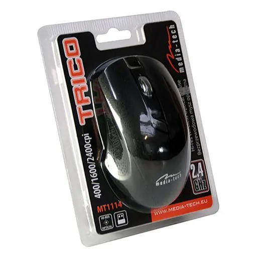 Мишка Media-Tech Trico, бездротова, 3 кн.,2400dpi, чорна - фото 2