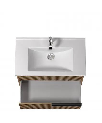 Тумба Мойдодир Grace 80-A з умивальником Su-80 дуб підсмажений - фото 6