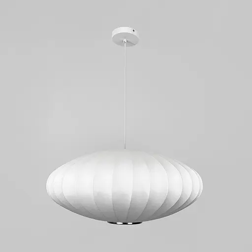 Дизайнерский светильник с полимерным овальным абажуром Ø60x27 см Line F AK03-600 x 270 Белый - фото 9