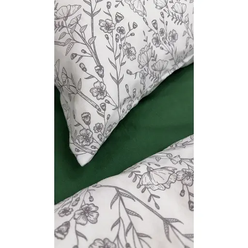 Наволочка Ecotton Зимова колекція Super Soft White/ Black Фланель 50х70 см (25545) - фото 2