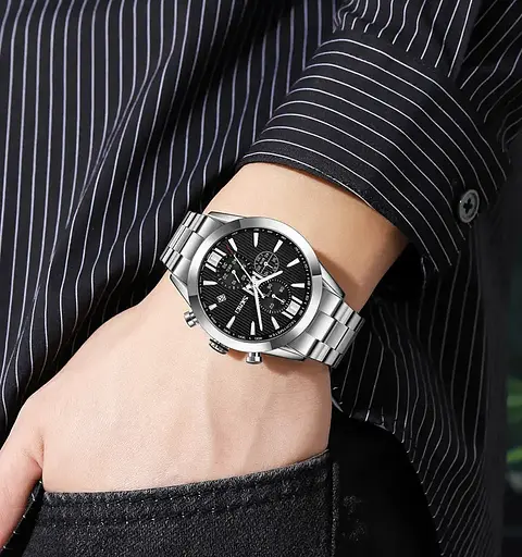 Наручний годинник Skmei 9302 Silver Black, 9302BK (18375) - фото 8