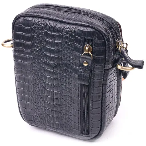 Чоловіча шкіряна сумка Vintage 13,5х18х6 см sum0022409 - фото 2