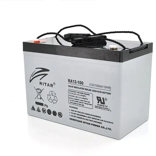 Аккумуляторная батарея AGM RITAR RA12-100S, Gray Case, 12V 100.0Ah ( 307 x 169 x 215 ) Q1