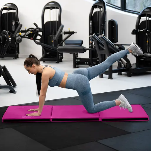 Мат гімнастичний Gymtek твердий 5 см рожевий - фото 10