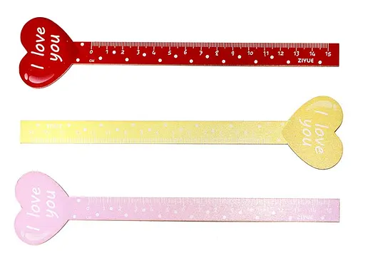 Линейка деревянная фигурная Сердце, 12 см - фото 2