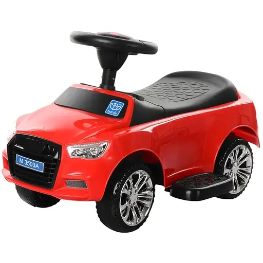 Каталка-толокар Bambi M 3503A-3 з батьківською ручкою та музикою для малюка червона