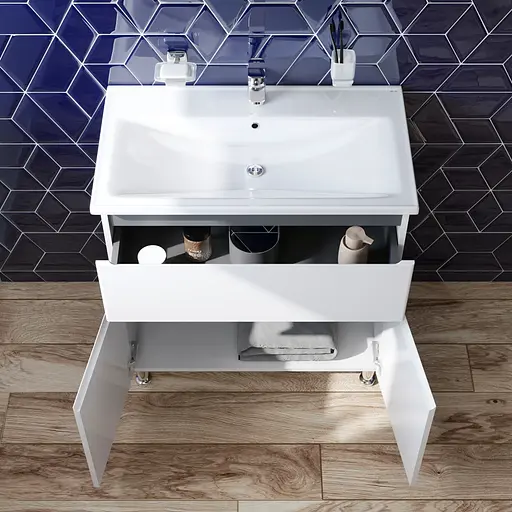 Тумба підлогова AM.PM X - Joy 80 см з умивальником M85-FSX8053-WC0803WG38 - фото 3