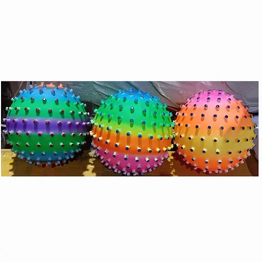 М’яч дитячий, 190-200 г, 9 дюймів, масажний, веселка, ПВХ (В асортименті) - фото 2
