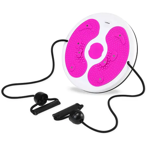 Диск для талии Cornix Twisting Waist Disc с эспандерами White/Pink XR-0447 - фото 1