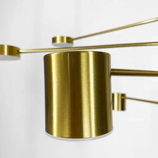 Сучасна латунна LED люстра FLEA з ріжками, що регулюються по осі | Арт. DE 31/8 AB | Line F - фото 8