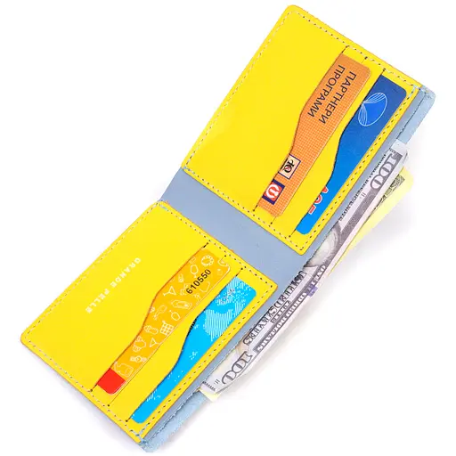 Кожаный кошелек Grande Pelle 11.5х9х1 см acs0024166 - фото 4