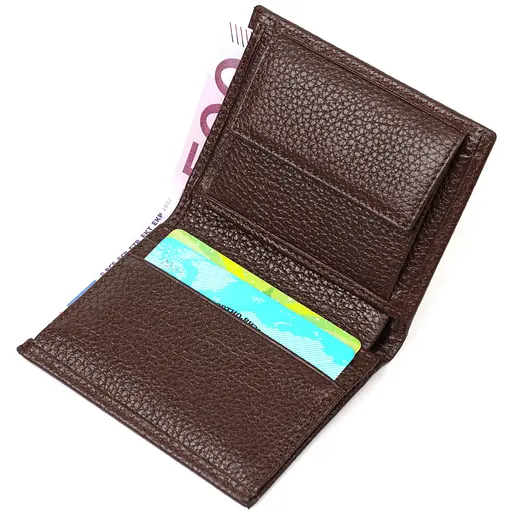Шкіряний чоловічий гаманець Bond 8.7х10.5х1 см acs0026909 - фото 3