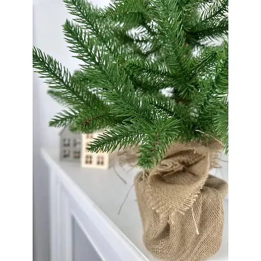 Ялинка Hvoya Classic лита пишна в мішковині 70 см зелена - фото 6