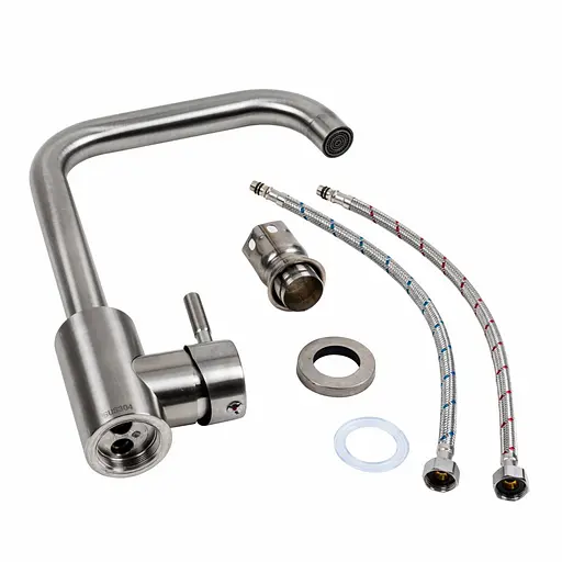 Смеситель для кухни Platinum NS02A (3008B) нержавеющая сталь - фото 2