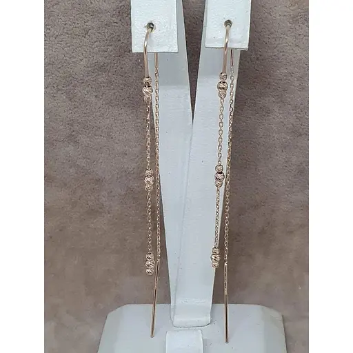 Золотые серьги-протяжки Favoritum Шарики. 210166_1 - фото 3