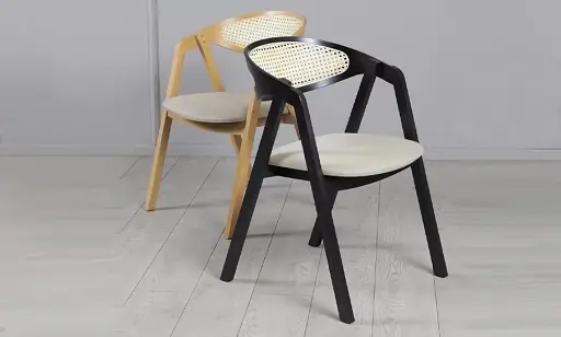 Стул Гуру Cane из массива дерева и ротанга черный - фото 5