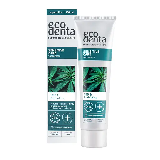 Зубная паста Ecodenta Expert Line Sensetive с CBD и пробиотиками 100 мл